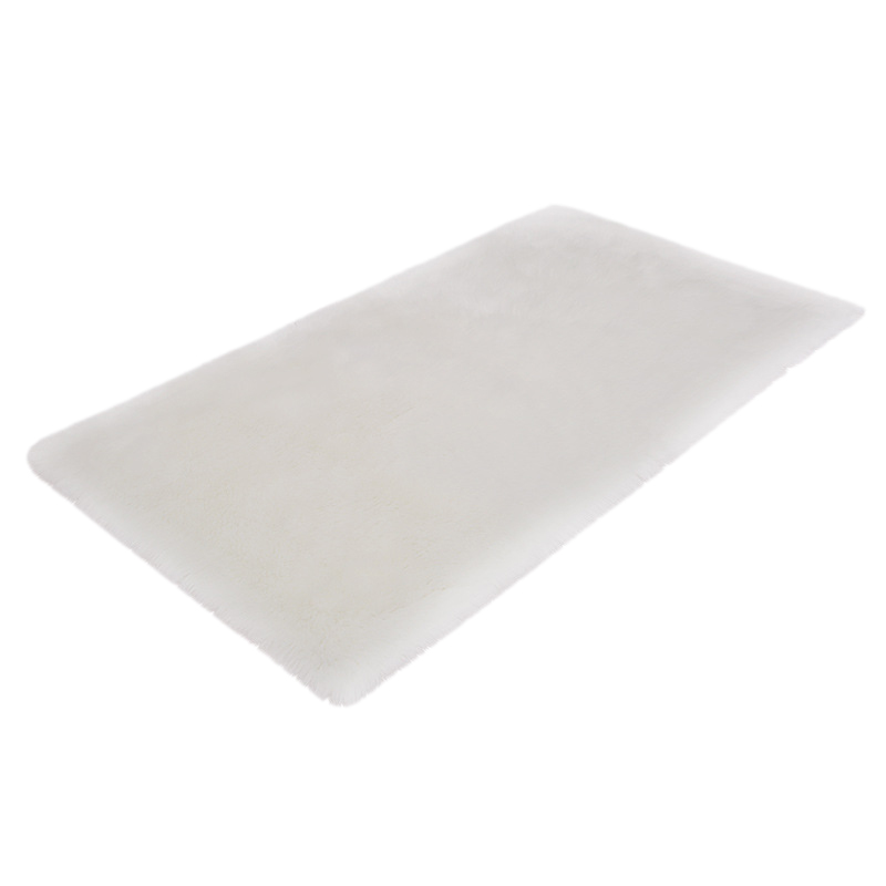 

Plush Floor Carpet Living Room Shaggy Carpet Home Warm Fluffy Mats Kids Room Washable Area Rug Living Mats Silky Rugs 60x12, White