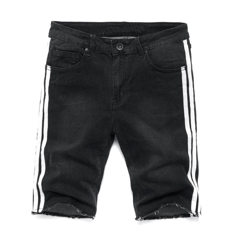 

fashion man Denim Pants Jeans BLACK spendex Trousers with patch, As pic