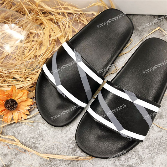 

New Summer Beach Slipper Gear Bottoms Mens Womens Striped Sandals Casual Non-slip Summer Huaraches Slides Flip Flops Slipper, Black-white
