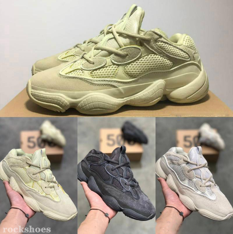 

Kanye West 500 Bone White 3M Reflective Athletic Running Shoes With Wave Runner men women Designer Shoes Fashion Sneaker