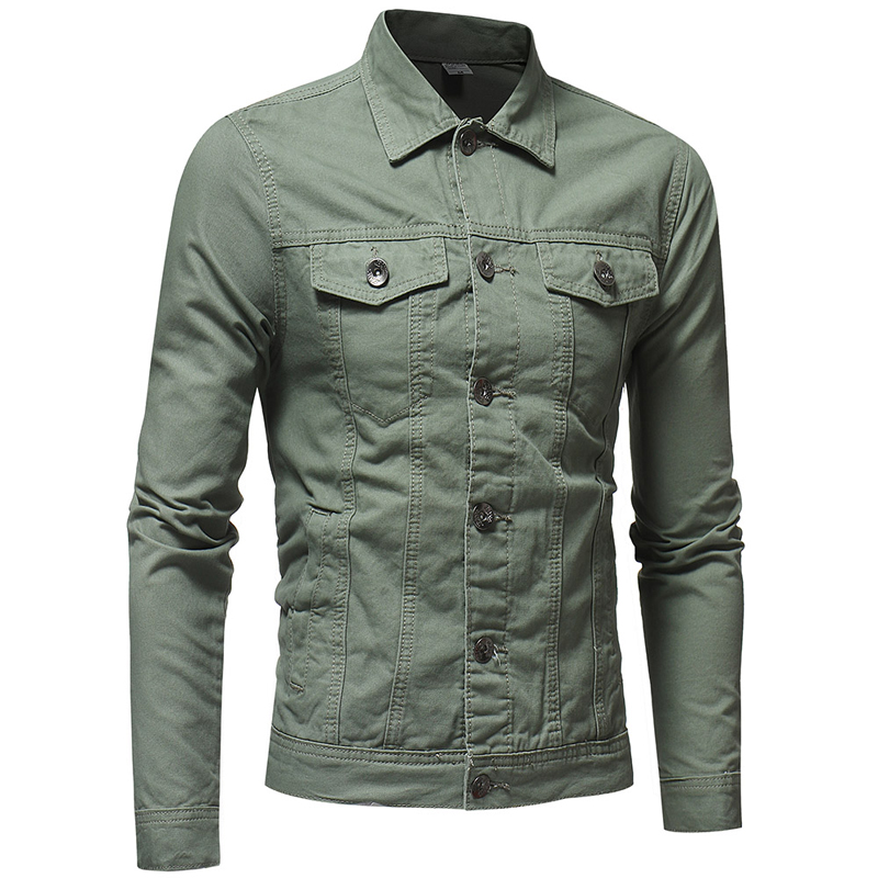 

E-BAIHUI Men's Denim Jacket Fashion Jeans Jackets Slim Fit Casual Streetwear Vintage Men Jean Outwea J01, Orange