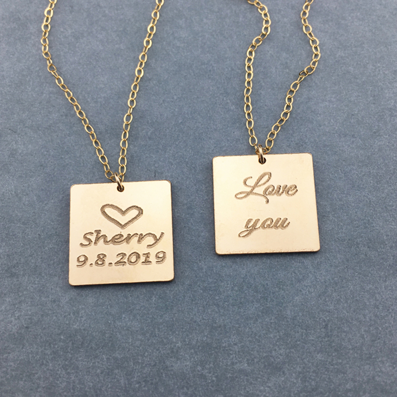 

Personalized Gold Filled Necklace Custom Name Letter Pendants Collier Femme Handmade Jewelry Boho Chocker Kolye Women Necklace