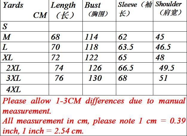 Add Down Size Chart