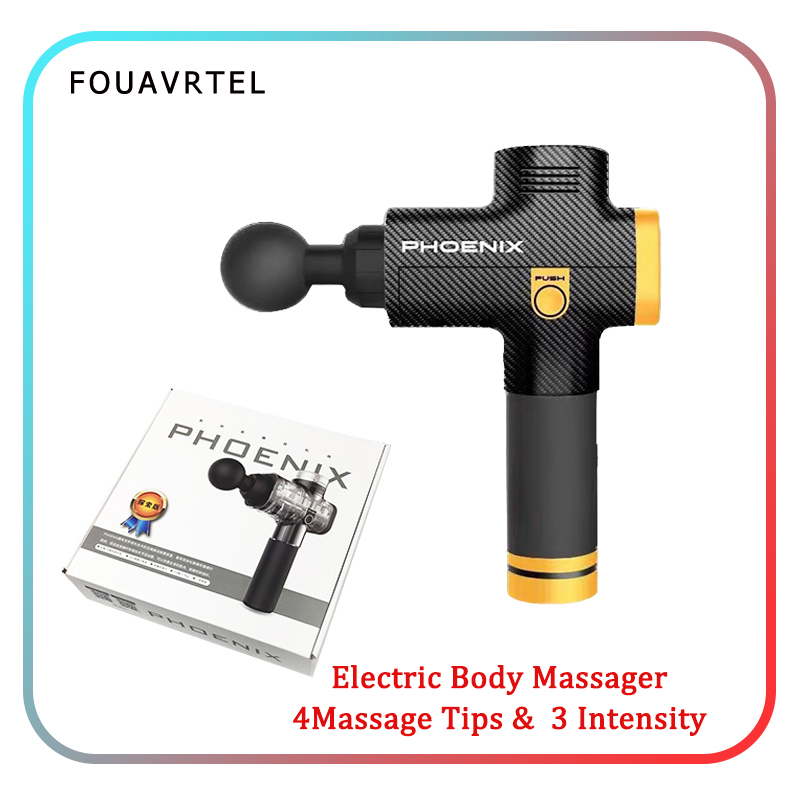 

Phoenix A2E Electronic Muscle Massage Gun Body Massager Therapy Massager Exercising Relief Body Muscle Relax Massage