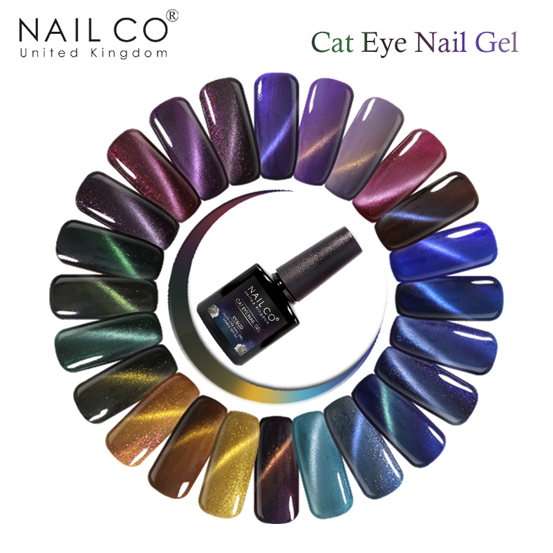 

NAILCO Cat Eye Gel Nail Polish 10ml 46 Color 3D UV/LED Nail Art lakiery hybrydowe Gel Vernis Soak Off Lacquer lak, Any 1 color