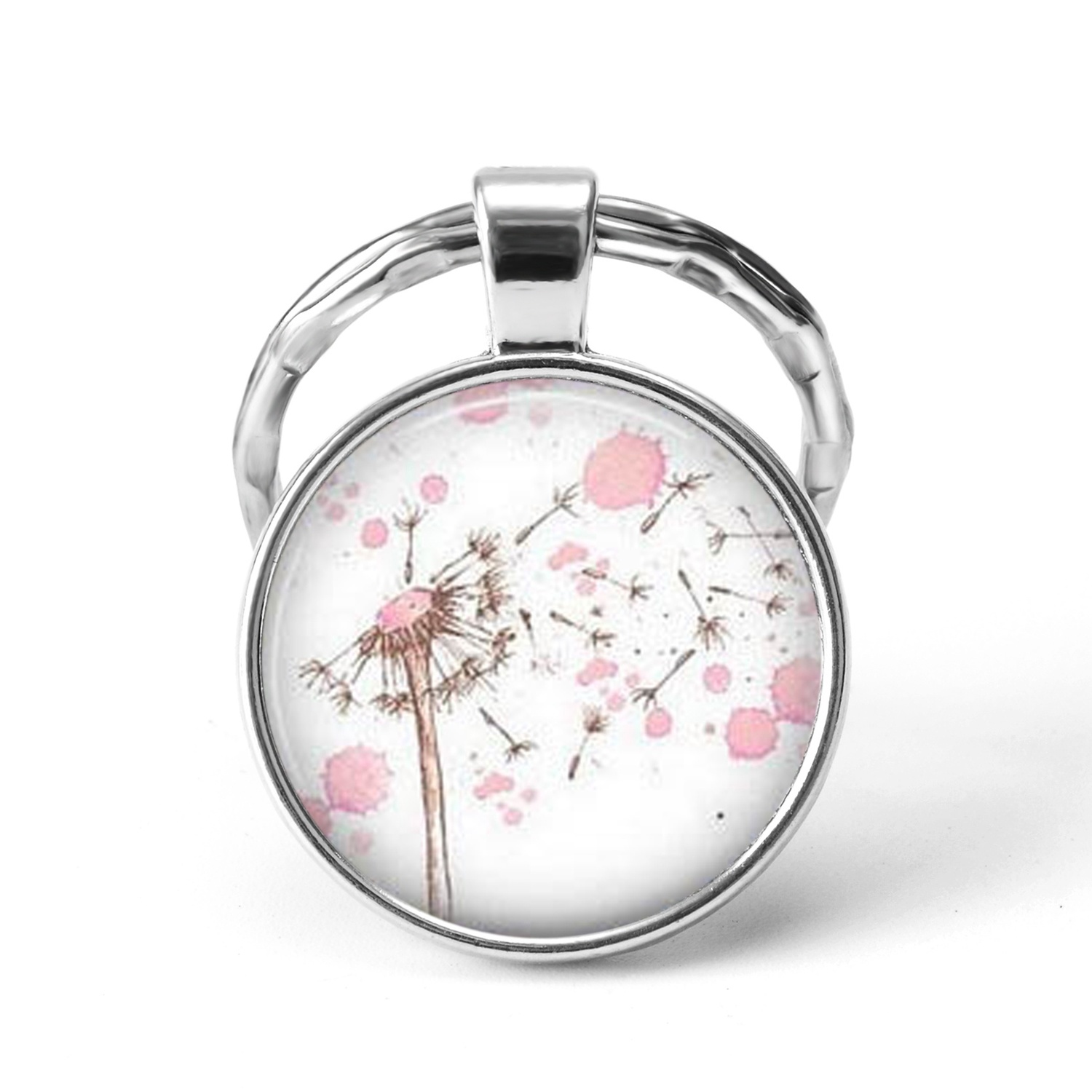 

Beautiful Dandelion Flower Key Chains Personalized Key Ring Fob Car Key Art Picture Men And Women Gift Handmade Jewelry