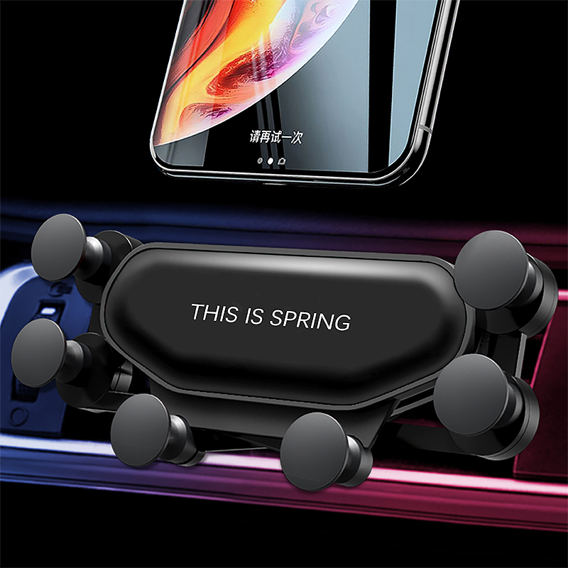 

Universal Gravity Car Phone Holder Air Vent Mount Clip Support Smartphone Voiture 360 Telefoonhouder Auto Suporte Celular Carro, Black