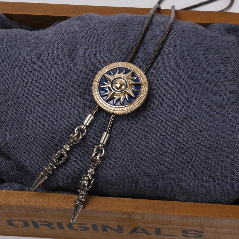 

Original Men's Bolo Tie Gun Color Copper Chain Shirt T-shirt Accessories Fashion Trend