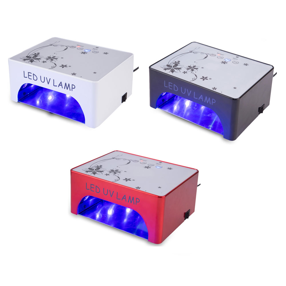 

35W UV Lamp LED Nail Lamp Nail Dryer For All Gels Polish Sun Light Infrared Sensing Timer Smart LCD Display Manicure, Red eu plug