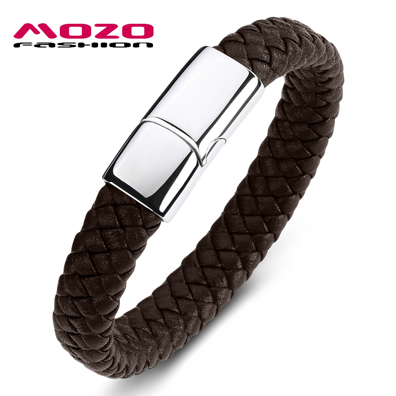 

Fashion Classic Woman Simple Weaving Bracelet Leather Charm Bracelets Men Knot Punk Jewelry 2 Colors Black Brown