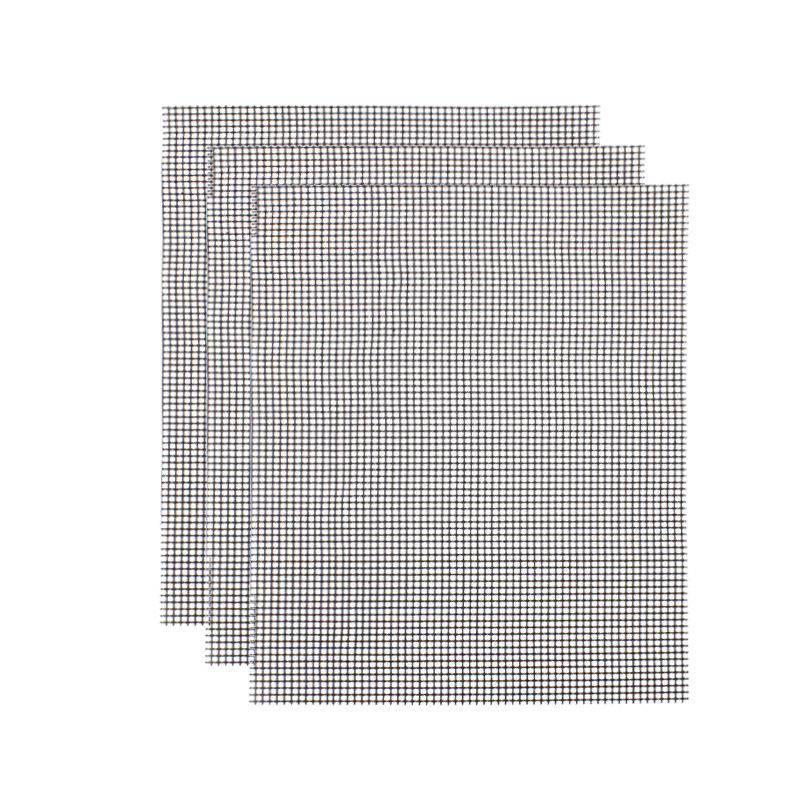 

BBQ Tools 40X33cm Non-stick Barbecue Grilling Mats High Security Grid Shape BBQ Grill Mesh Mat With Heat Resistance For Outdoor Activities KDJK2001, Black