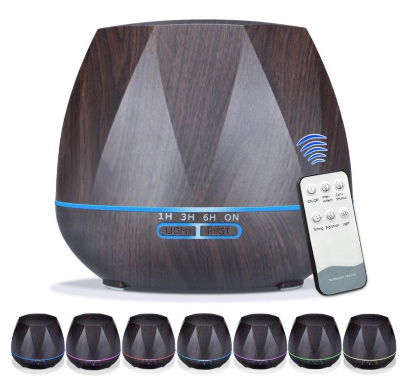 

2019 NEWEST Essential Oil Diffuser Air Humidifier Remote Control 550ml Aroma Diffuser Aromatherapy with 7 color LED Light for Home Bed Room