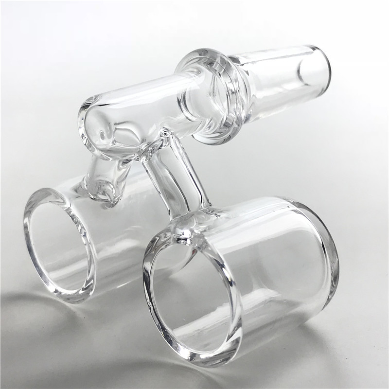 

New 25mm XL Quartz tank cannon Banger Nail with 14mm 18mm Flat Top 3mm Thick Double Heads 2 Domeless Quartz Bucket for Smoking