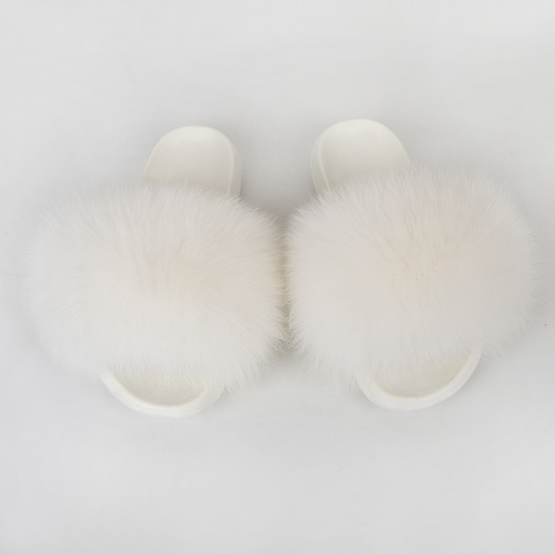 

Real Rox Fur Slippers Women's Hot Summer Sales New One Line Sandals Fashion Cute Fur Slippers Women Women's Large Sandal, As pic shows a