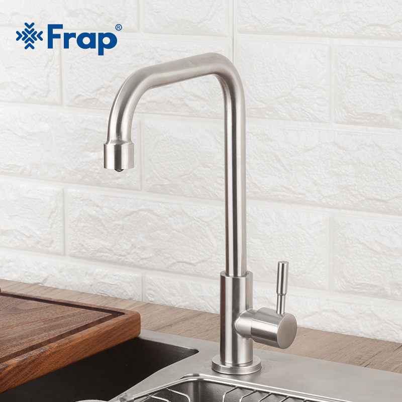 

Frap Kitchen Faucet 360 Degree Rotation Stainless Steel Kitchen Faucet Mixers Sink Tap Wall Modern Mixer Y40528
