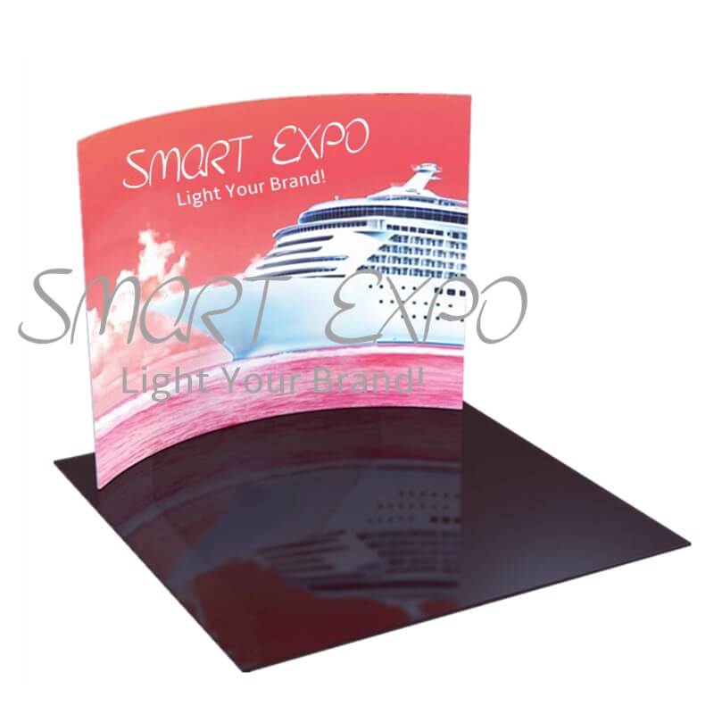 

13ft C Curved Lightweight Aluminum Tension Fabric Backwall with Thick Aluminum Tube Tension Fabric Printed Graphic Portable Carry Bag