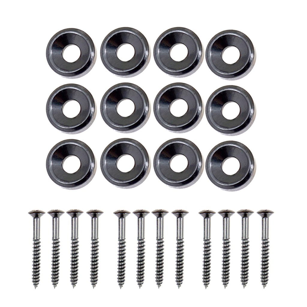 

3 Sets Guitar Neck Joint Mounting Ferrules Bushings With Screws Dia 14mm
