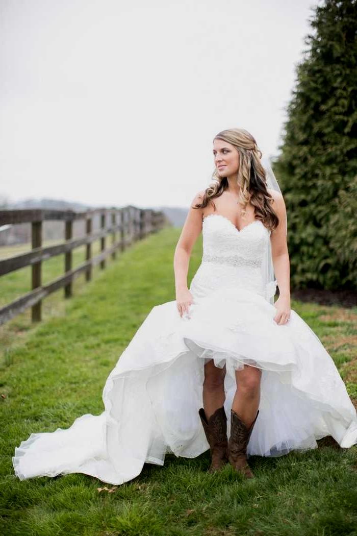 high low country style wedding dresses