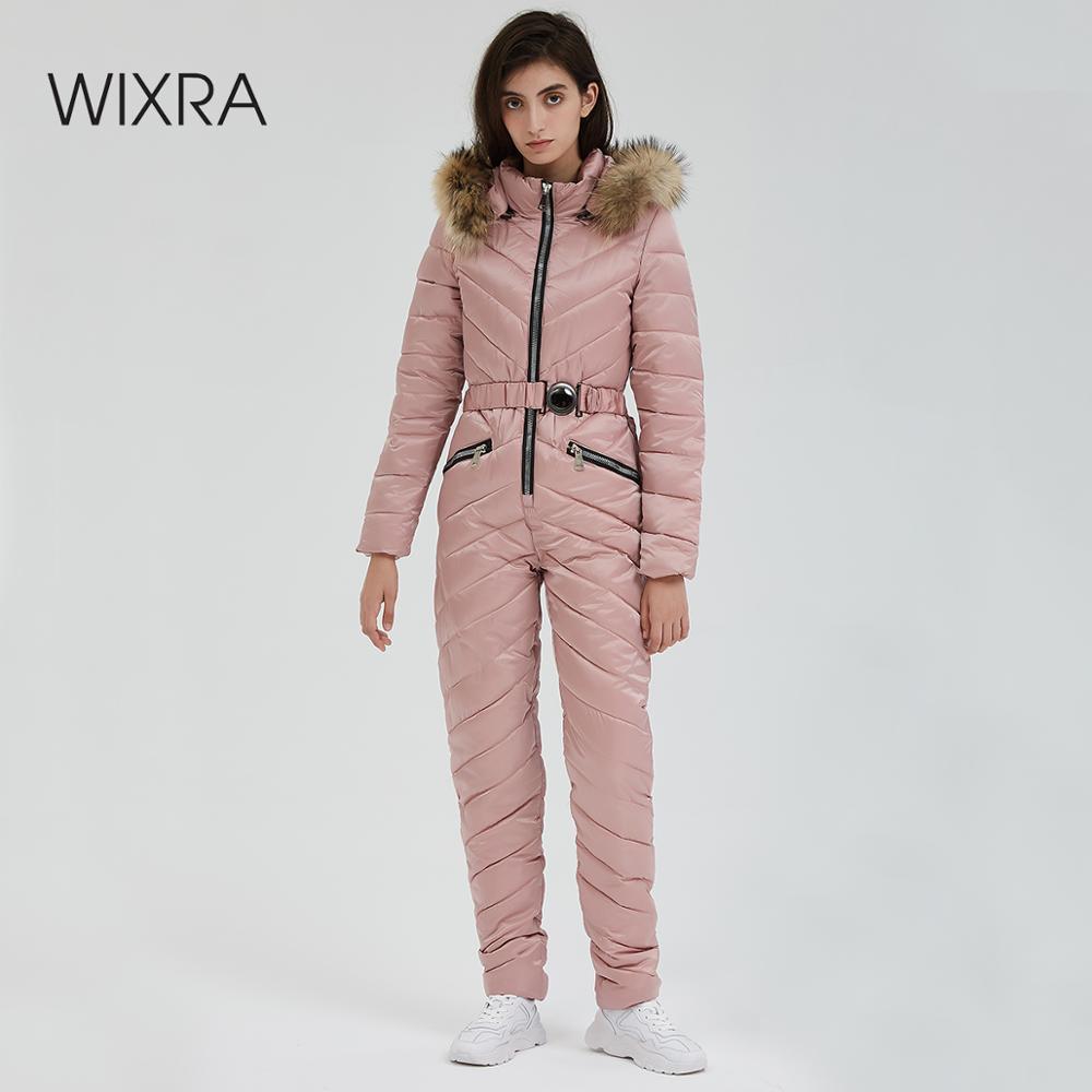 Women Warm Winter Jumpsuit Waterproof Ski Snow Suit Outdoor Sport Overall FB