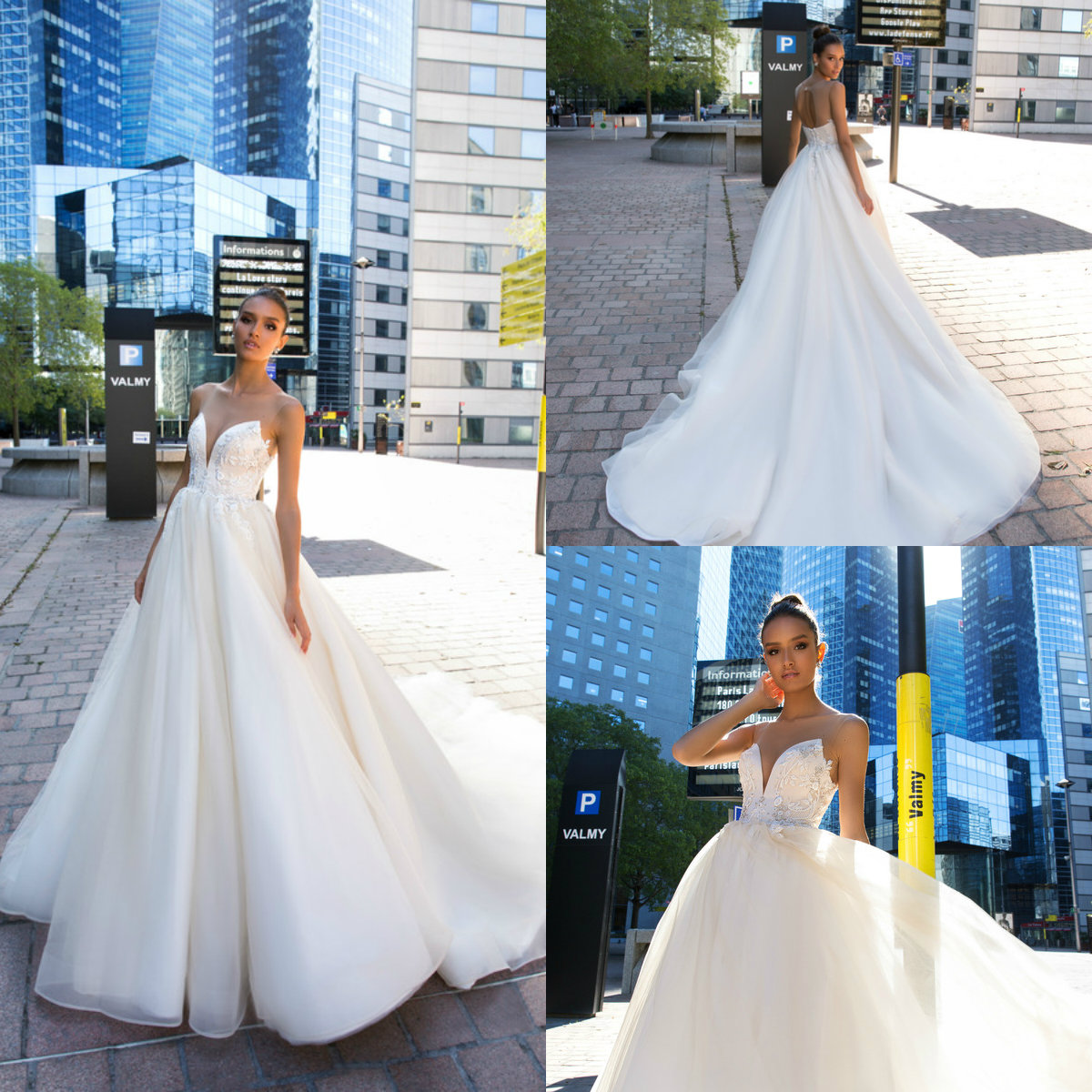 

2019 Crystal Design Beach Wedding Dresses Sheer Neck Lace Appliqued A Line White Boho Wedding Dress Custom Plus Size Cheap Bridal Gowns