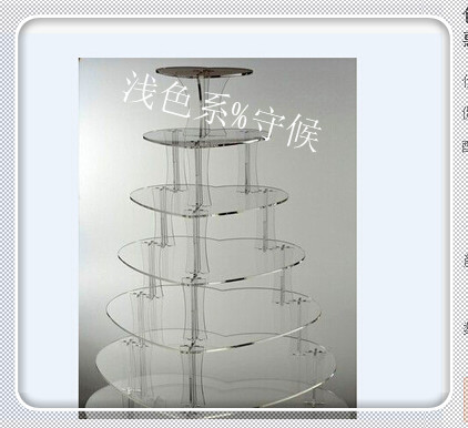

6 Tier Heart Shaped Acrylic Cake Stand For Wedding Perspex Cupcake Display Stand