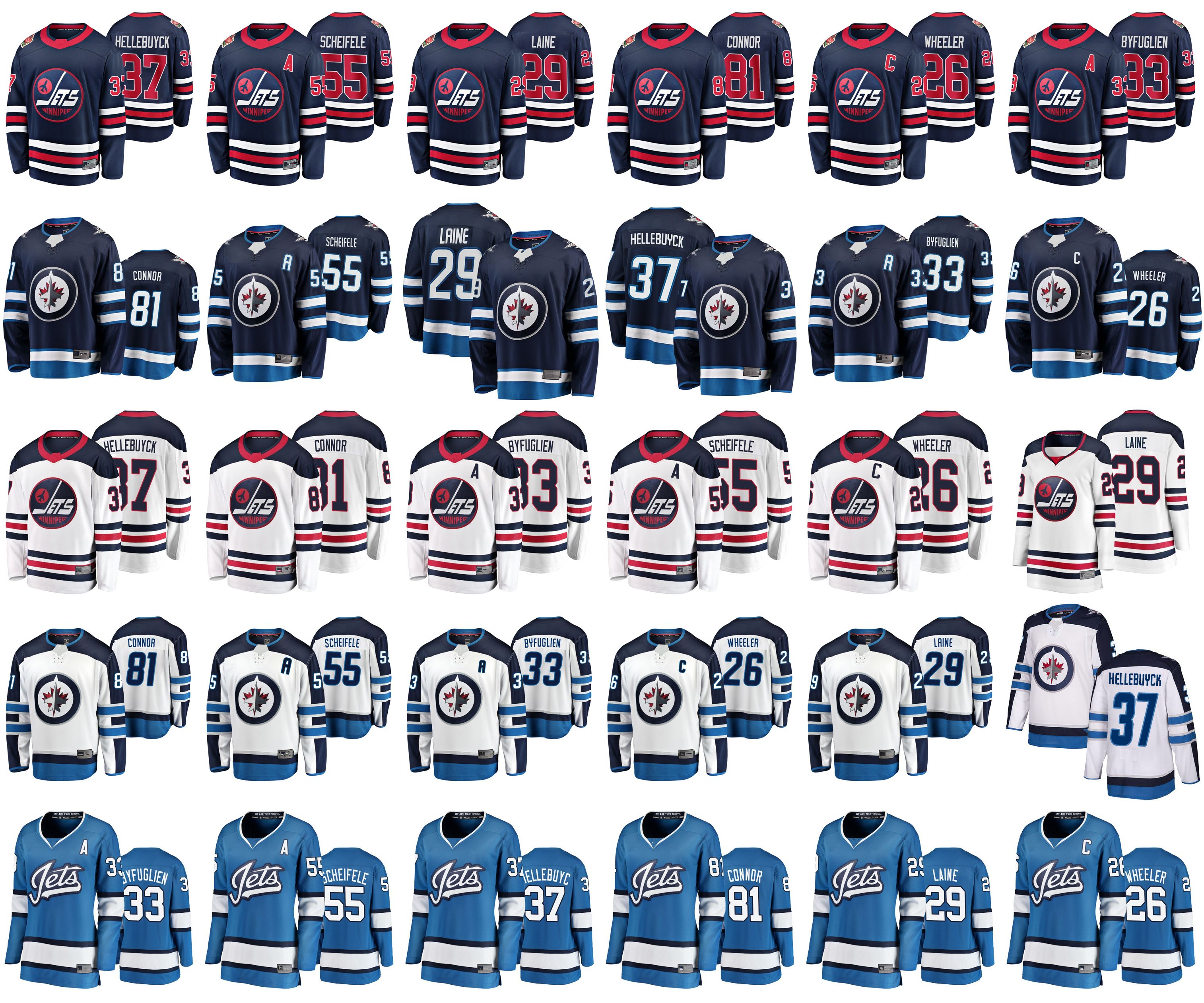 

Winnipeg Jets Jerseys Mens 33 Dustin Byfuglien Jersey 26 Blake Wheeler 55 Mark Scheifele Womens Ice Hockey Jerseys Stitched Youth, Men's navy home
