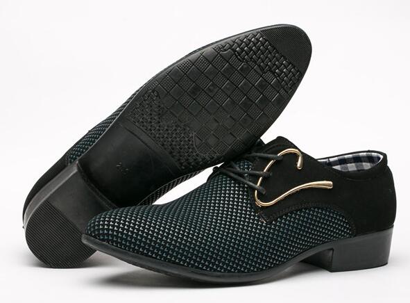 

Men Leather Shoes Office Men's Dress Suit Shoes Italian Style Wedding Casual Shoes Pointed Toe Business, Black