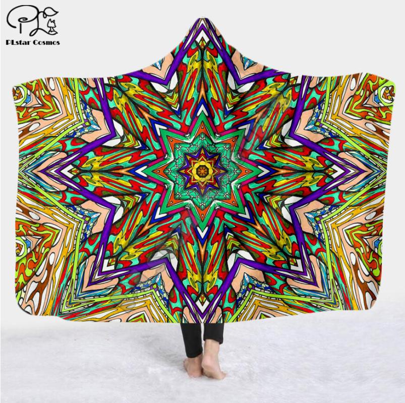 

Cool Graffiti Character Hooded Blanket Adult colorful child Sherpa Fleece Wearable Blanket Microfiber Bedding c-1
