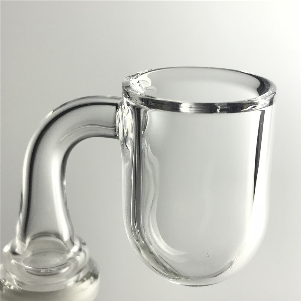 

25mm XL 3mm Thick Beveled Quartz Round Banger Roket Head Flat Top Domeless Quartz Banger Nails 10mm 14mm for Glass Bong Water Pipes