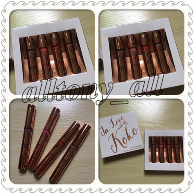 Free Shipping New Arrival In Love with the Koko Liquid Lipstick 4 in 1 set By Cosmetics-image-413661873