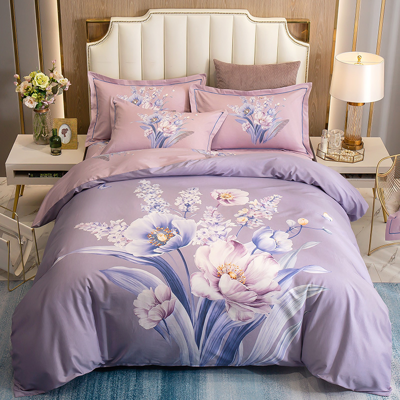 

YIMING 100% cotton comfort duvet cover bed sheet bed cover large cotton family set home textile wedding down pillowcase, 12