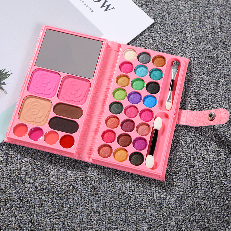 

Fashion Mini Wallet Eyeshadow Makeup Set Portable Mirror Eye Shadow Palette 33 Colors Professional Cosmetic Matte Nude Eyeshadow with Brush, 33colors=1set pls choose to