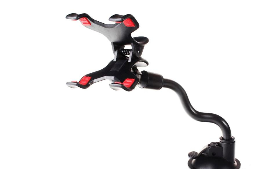 

Vitog For iPhone 6/6s Double Clip Car Mount, Easy-To-Use Universal Long Arm/neck 360°Rotation Windshield Phone Holder -Retail Pack, Black