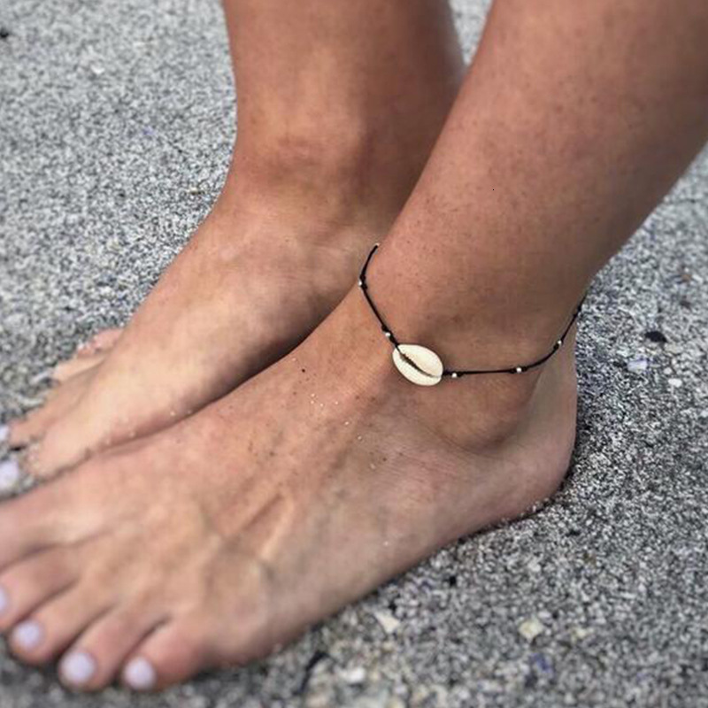 

Sea Shell Jewelry Shell Circle Bead Ocean Disturbance Sago Second Foot Ornaments Tassels Sandy Beach Full Manual Weave Summer Anklet