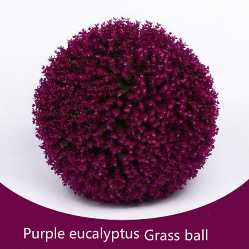 

Large Artificial Plants Plastic Milan Grass Ball Eucalyptus Balls for Wedding decoration hanging Home Outdoor Decoration Bonsai Fake plants