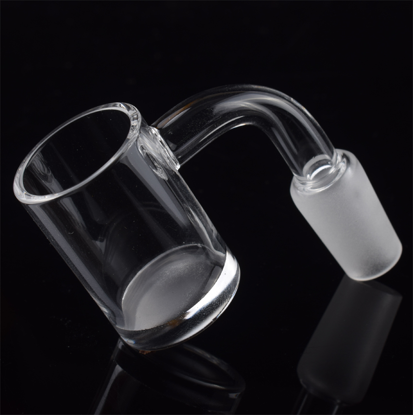 

OD 25mm XL Flat Top Quartz Banger with 5mm Thick Clear Bottom 10mm 14mm 18mm Quartz Nail For Glass Bongs