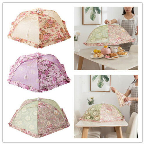 Foldable Kitchen Food Cover Tent Umbrella Outdoor Camp Cake Cover Lace Net NICE-image-491956321