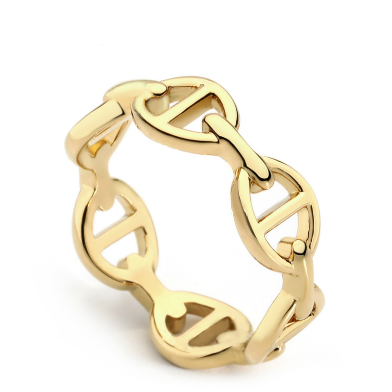 Korean Hollow Copper Gold Color Wedding Ring for Women Fashion Engagement Rings Jewelry Anillos Mujer Anel-image-547120892