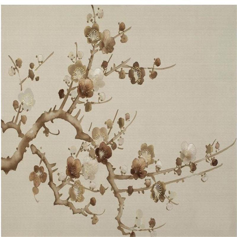 

New simple new Chinese style hand-painted flowers and birds 3d wallpapers Chinese style TV background wall m, As pic