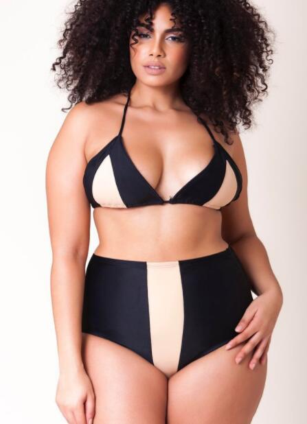 

sport Women's Bikini Sets online sport bikini Split swimwear solid high waistband large bikini set waist plus Big one piece Sexy Bikinis