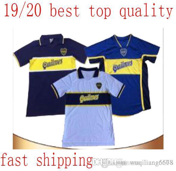 

best quality 97 98 Boca Junior Retro Soccer Jersey Maradona Vintage Veron Caniggia 1997 1998 MAGLIA Classic 2000 2001 Football Shirts, Blue