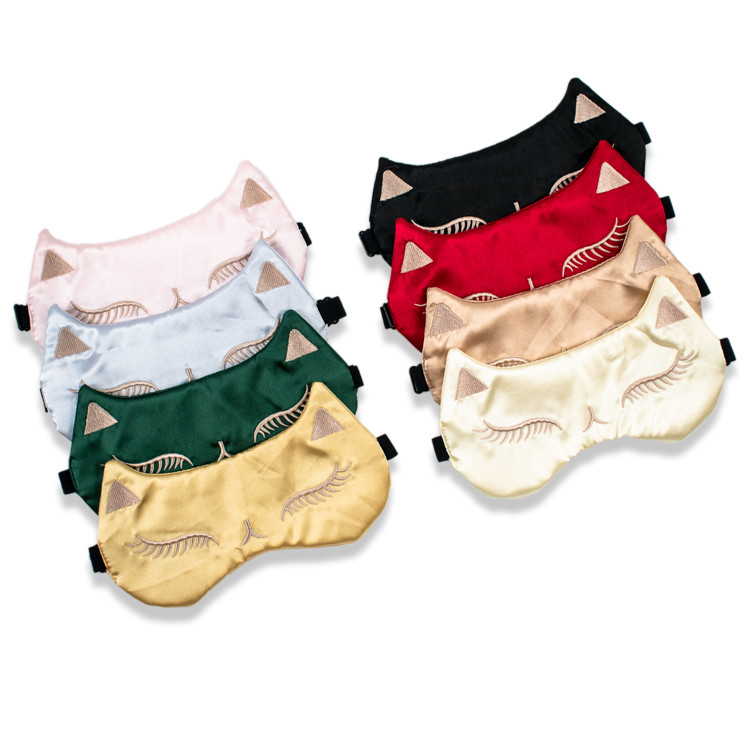 wholesale 3D Sleeping Aid Eye Mask Cover Silk Blinder Shield Comfort Wink