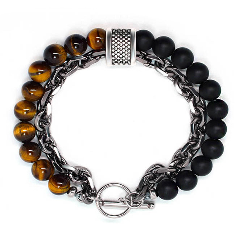 

Beaded, Strands Bead Bracelet Men Blue Stainless Steel Red And Black Lot For Silver Accessories Fashion Jewelry On Hand