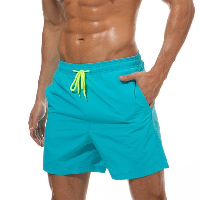 Mens Shorts Summer New Casual Shorts Men Fit Solid 18 Color Available Loose Elastic Waist Breathable Beach Short Homme