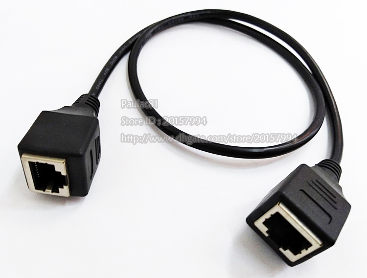 

RJ45 Female to Female Plug 10M/100M Ethernet LAN Network Extension Cable About 60CM/Free Shipping/2PCS