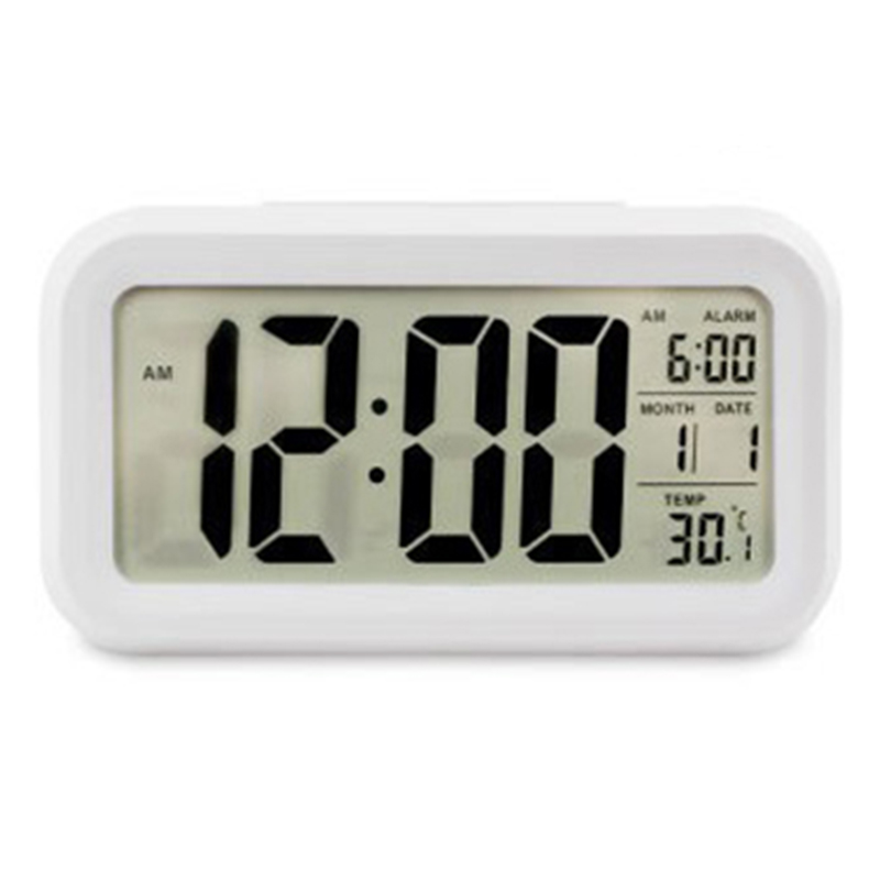 

Mini Digital Alarm Clock Desk Living Room Table Bedroom Display Decor Gift Battery Operated Kitchen Dinning Bar