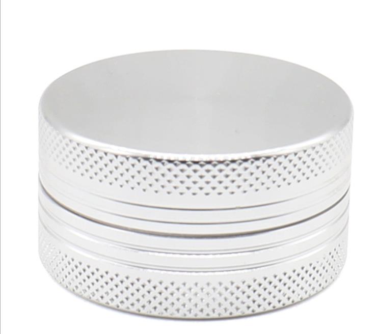 

New two-layer plum pattern silver metal grinder 40mm personality grinder Mini creative cigarette wholesale