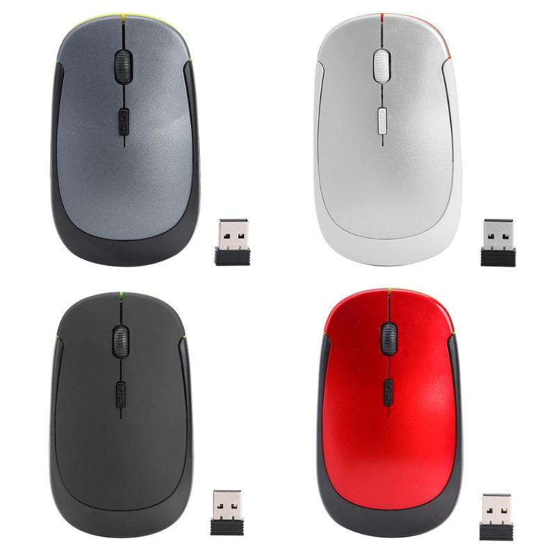 

Wireless Mouse Ultra Thin 2.4G Wireless Mouse Optical 4 Button 1600DPI Mice with USB Receiver For Laptop PC Sound Silent