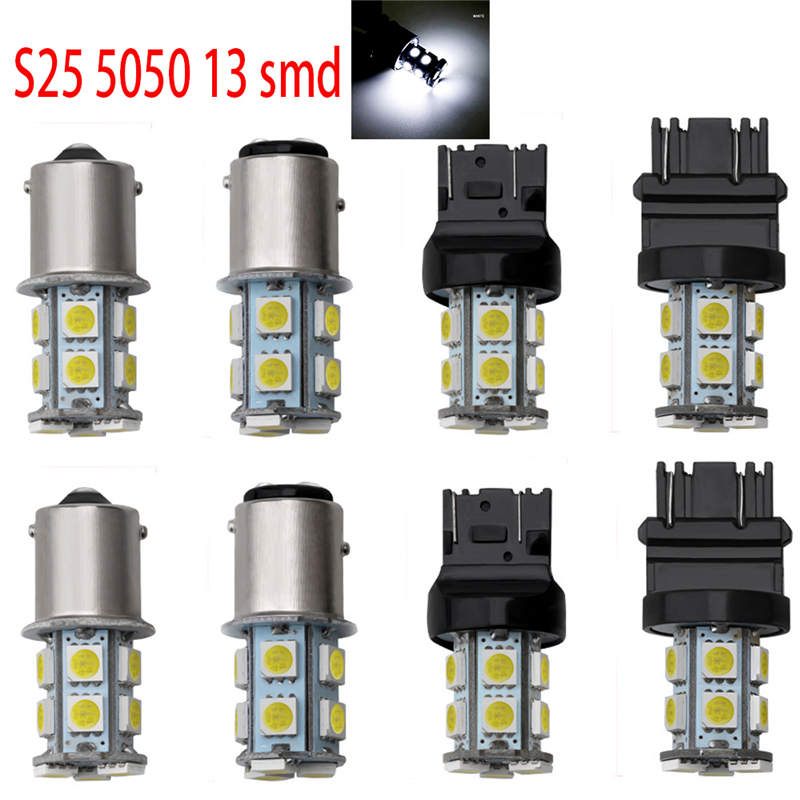 

Bright S25 13 SMD 1156 1157 7443 3157 LED Light Car Accessories Brake Reverse Turn Signal Lights 12V Bulb Part White Red, As pic