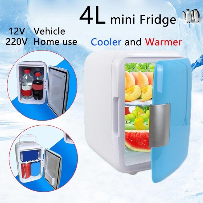 

Car Home Use Refrigerators Ultra Quiet Beer Cooler Car Mini Refrigerators Freezer Cooling Heating Box Fridge Cool Dual-Use 4L